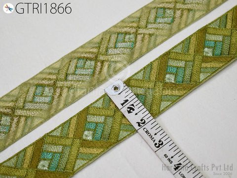 9 Yard Indian Ribbon Trim Costume Sari Border DIY Crafting Sewing Fabric Embroidered Decorative Costumes Cushion Curtain Home Decor Trimming