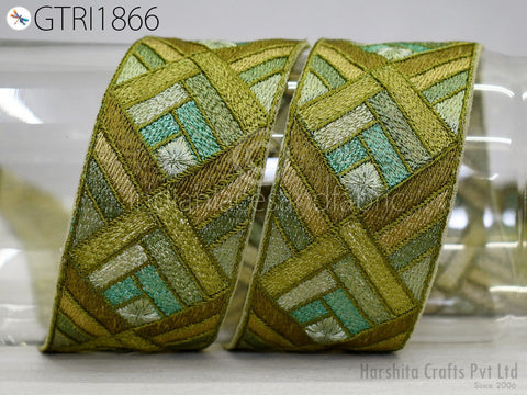 9 Yard Indian Ribbon Trim Costume Sari Border DIY Crafting Sewing Fabric Embroidered Decorative Costumes Cushion Curtain Home Decor Trimming