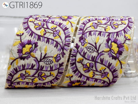 9 Yard Indian Embroidery 6CM Sari Trim Dress Embroidered Wedding lehenga Border Saree Cushions Cover Sewing Craft Curtains Headbands Ribbon