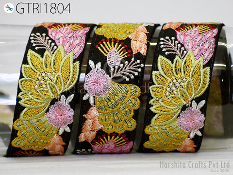 9 Yard Indian Dress 5 CM Trim Sari Border DIY Crafting Ribbon Fabric Embroidered Decorative Costumes Cushion Curtain Home Decor Trimming