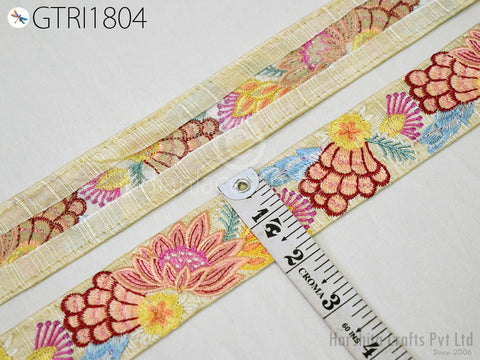 9 Yard Indian Dress 5 CM Trim Sari Border DIY Crafting Ribbon Fabric Embroidered Decorative Costumes Cushion Curtain Home Decor Trimming