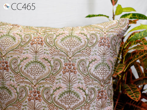 Handmade Embroidery Throw Pillow Decorative Home Decor Pillow Cover Silk Pillowcase Cushion Cover