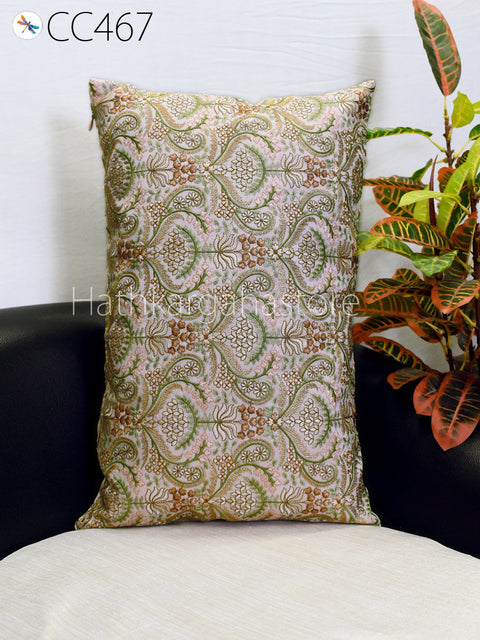 Dupioni Pure Silk Throw Pillow Lumbar Euro Sham 12X26 Handmade Luxury Home Decor Square Pillow cover