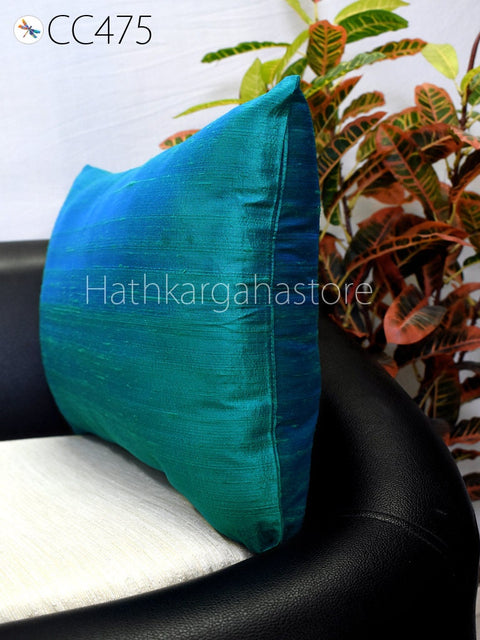 Dupioni Pure Silk Cushion Cover Handmade Throw Pillow sofa cushion cover Lumbar pillow covers 20x20 pillow cover