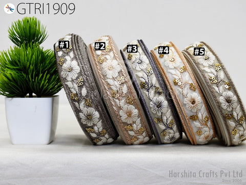 9 Yard Indian Embroidery 30 mm Ribbon Trim Sari Fabric Gift Wrapping Embellishment Sewing DIY Crafting Border Cushions Lace Home Decor