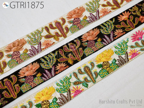 9 Yard Indian Embellishment Embroidered Fabric Trim Saree Ribbon Crafting Sewing Embroidery Border Wedding Dress Trimmings Cushion Covers