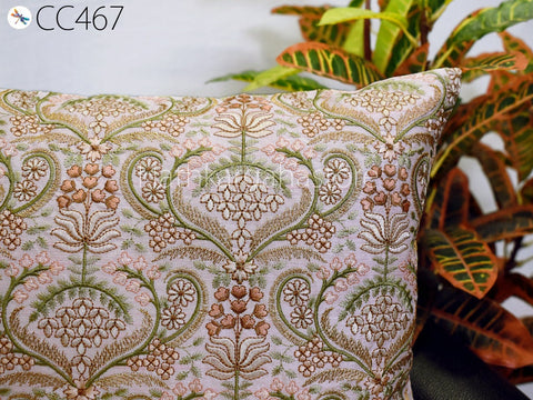 Embroidered Frill Lumbar Pillow Throw Cushion Cover Embroidered Cushion Cover Handmade Embroidery Throw Pillow
