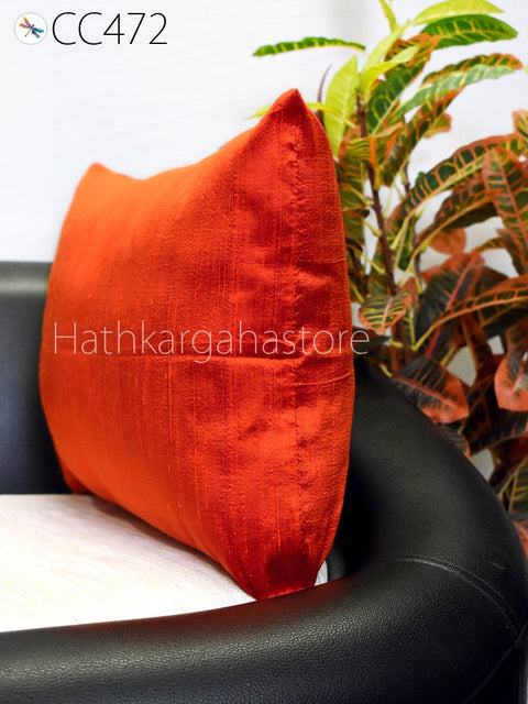 Dupioni Pure Silk Cushion Cover Handmade Throw Pillow sofa cushion cover Lumbar pillow covers 20x20 pillow cover