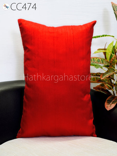 Dupioni Pure Silk Cushion Cover Handmade Throw Pillow sofa cushion cover Lumbar pillow covers 20x20 pillow cover