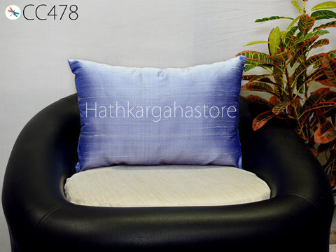 Iridescent Lavender Dupioni Pure Silk Throw Pillow Cushion Cover Lumbar Euro Sham 12X 26 Handmade Home Decor Pillowcase Gift House Warming