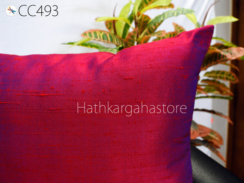 Dupioni Pure Silk Cushion Cover Handmade Throw Pillow Decorative Home Decor Silk Pillowcase Silk Cushion Cover