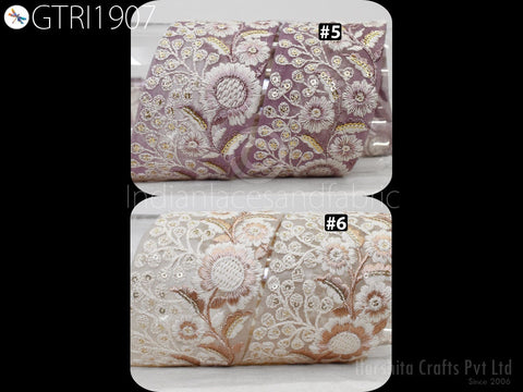 9 Yard Embroidery 6CM Fabric Trim Indian Doll Making Embellishments DIY Crafting Sewing Saree Sari Border Embroidered Ribbon Dresses Costume