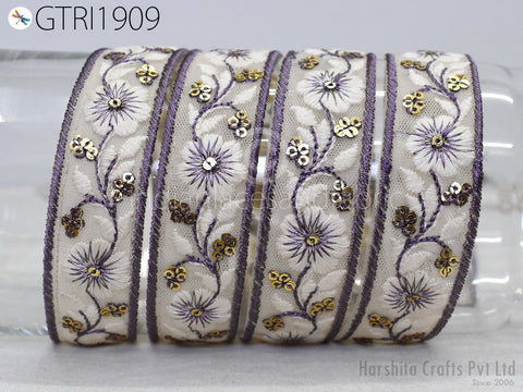 9 Yard Indian Embroidery 30 mm Ribbon Trim Sari Fabric Gift Wrapping Embellishment Sewing DIY Crafting Border Cushions Lace Home Decor