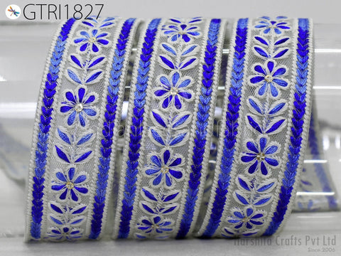 9 Yard Embroidered 30 MM Fabric Trim Embellishment Sari Ribbons Sewing DIY Crafting Border Indian Embroidery Trimmings Cushions Laces