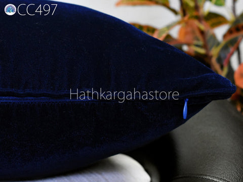 Navy Blue Cushion Cover has a Concealed zipper closure on the side.
There is a matching lining, Interlocked well to make the pillow stronger and avoid any fraying.
SAME FABRIC FRONT + BACK