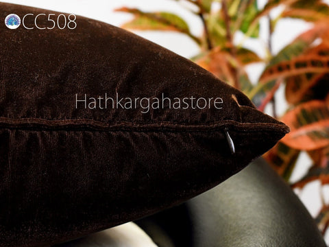 Brown Cushion Cover has a Concealed zipper closure on the side.
There is a matching lining, Interlocked well to make the pillow stronger and avoid any fraying.
SAME FABRIC FRONT + BACK