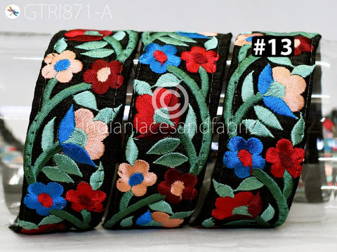 9 Yard Indian Embroidered 44 mm Trim Sari Fabric Gift Wrapping Ribbon Embellishment Sewing DIY Crafting Border Embroidery Cushions Lace