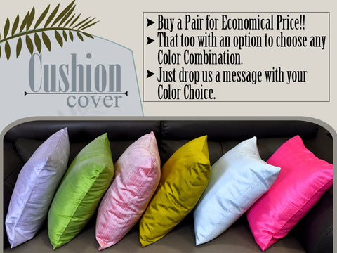 Iridescent Blue Red Cushion Cover, Dupioni Pure Silk Rectangle Throw Pillow, Euro Sham Home Decor Handmade Pillowcase House Warming Gift Mom