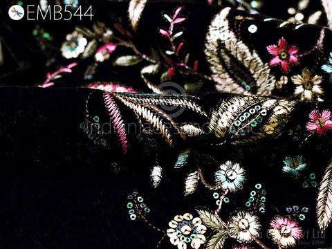 Sewing Fabric, Sequins Work Fabric, Gold Sequins, Floral Embroidery Fabric, Floral Saree Fabric, Floral Dresses, Sequins Fabric For Dresses
