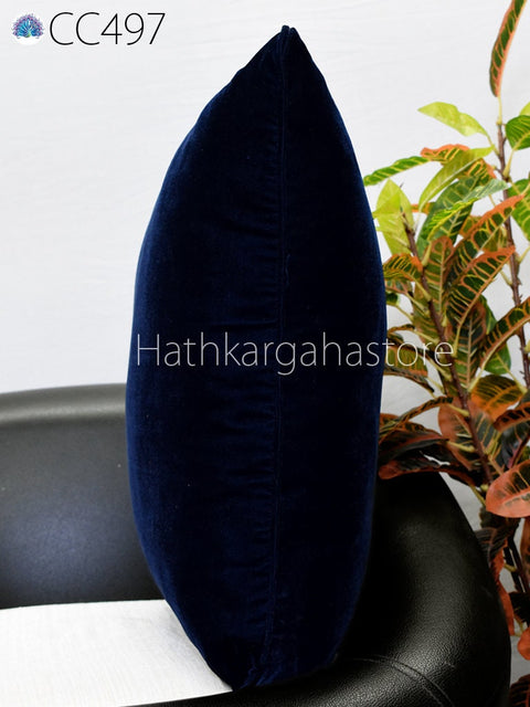 online cushion covers set of 2 exclusive Navy Blue velvet pillow case