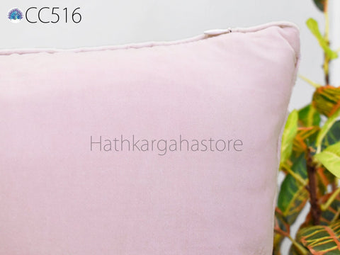 Light Lilac Pink Velvet Cushion Cover Square | Handmade Throw Pillow | Luxury Home Decor Double Sided Pillowcase | Personalized Gift for Her