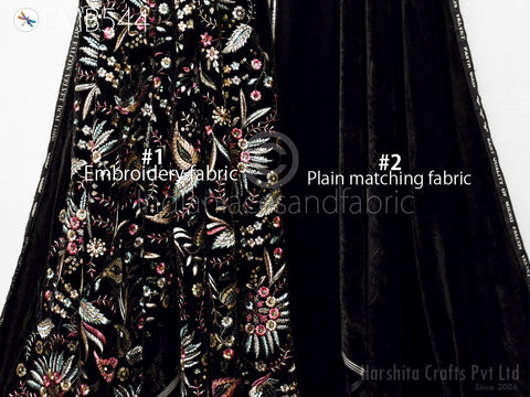 Dress Material, Embroidery By The Yard Fabric, Embroidery Floral Fabric, Floral Thread Work Fabric, Costumes Fabric, Unique Dresses Fabric