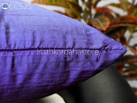 Dark Lavender Pure Dupioni Silk Throw Pillow Cushion Cover Customize Handmade Home Decor Silk Pillowcase Wedding Bridal Shower Gift Friends