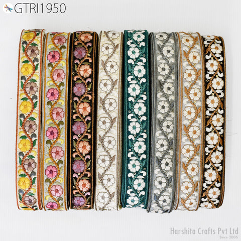 9 Yard Indian 3cm Indian Embroidered Lace Dresses Making Sewing Trim DIY Crafting Wedding Costumes Tape Blazers Bags Table Runner Quilting