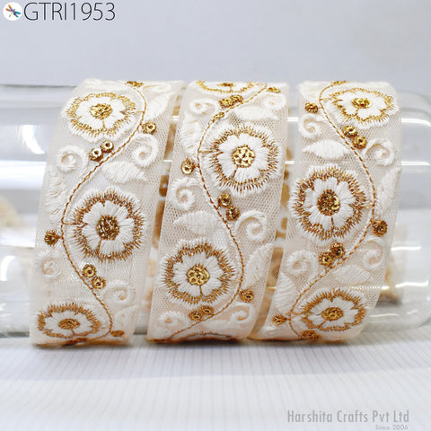 9 Yard Indian Embroidered Fabric Trim Embellishment Saree Ribbons Sewing Crafting Embroidery Border Wedding Dress Cushion Cover Accessories