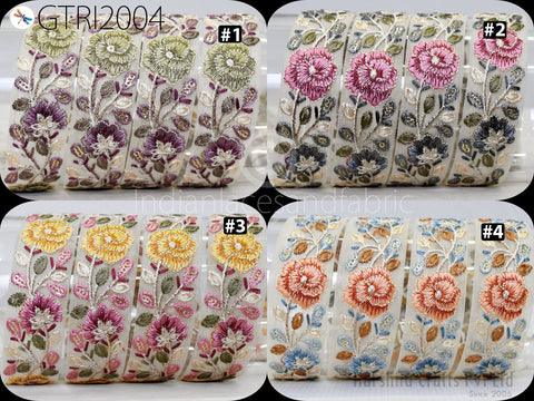 9 Yard Indian Embroidered Trim 30mm Sari Fabric Gift Wrapping Ribbon Embellishment Sewing DIY Crafting Border Embroidery Cushions Lace