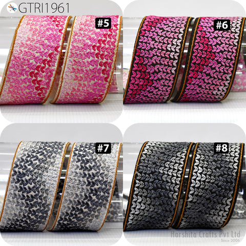 9 Yard Indian Trim Dress Sari Border DIY Crafting Ribbon Sewing Fabric Embroidered Decorative Costumes Cushion Curtain Home Decor Trimming