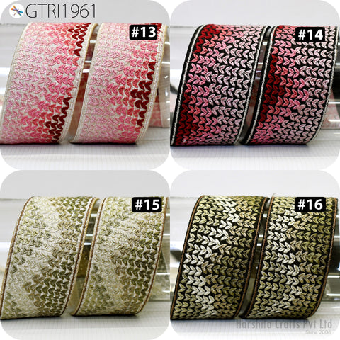 9 Yard Indian Trim Dress Sari Border DIY Crafting Ribbon Sewing Fabric Embroidered Decorative Costumes Cushion Curtain Home Decor Trimming