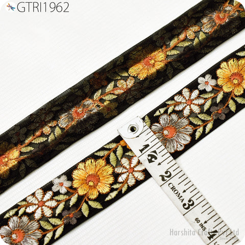 9 Yard Indian Embroidered Fabric 4 CM Trim Cushions DIY Crafting Sari Border Wedding Saree Sewing Embroidery Dress Embellishment Trimming