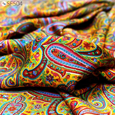 Printed Silk Fabric, Lampshade Fabric, Home Furnishing Fabric, Project Making Silk, Soft Silk For Dresses