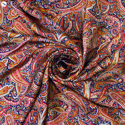 Outdoor Fabric, Pure Printed Silk, Pure Silk For Wall Décor, Unstitched Printed Silk Curtains Fabric, Skirts Making Printed Silk, Sari Making Printed Fabric, Indian Pure Printed Silk