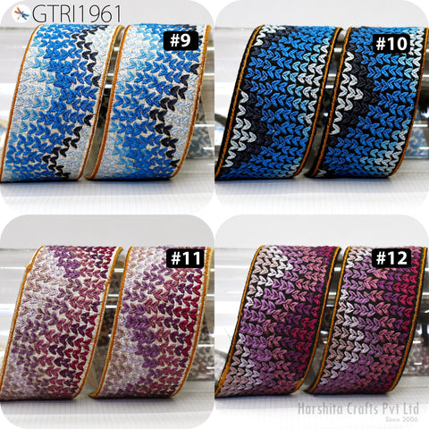 9 Yard Indian Trim Dress Sari Border DIY Crafting Ribbon Sewing Fabric Embroidered Decorative Costumes Cushion Curtain Home Decor Trimming