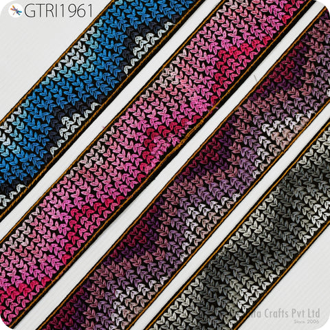 9 Yard Indian Trim Dress Sari Border DIY Crafting Ribbon Sewing Fabric Embroidered Decorative Costumes Cushion Curtain Home Decor Trimming