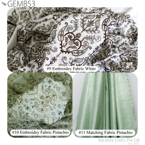 Embroidered Fabric by the yard Sewing DIY Crafting Indian Embroidery Wedding Dress Costumes Dolls Cushion Covers Table Runner Blouses Blazer