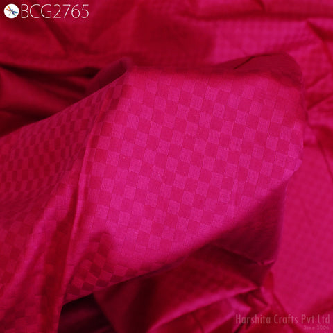 Magenta Indian Pure Soft Textured Cotton Fabric, Women Kids Apparels, Fabric For Cushion Cover, Dress Making Fabric, Clothing Fabric, Dress Material, Sewing Costume Fabric
