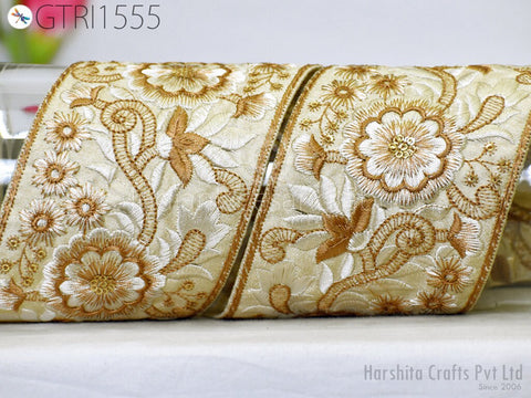 9 Yard Indian 9cm Embroidered Fabric Trim Cushion Covers Embroidery Saree Embellish Ribbon Sewing Crafting Border Wedding Trimmings Curtain