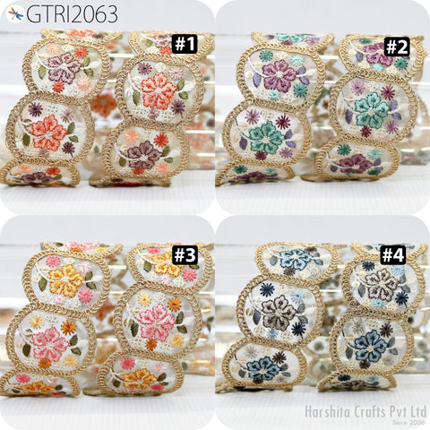 9 Yard Indian Trim Dress Sari Border DIY Crafting 5cm Ribbon Sewing Fabric Embroidered Decorative Costumes Cushion Curtain Home Decor Trim