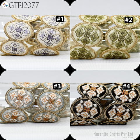 9 Yard Indian Scallop 7CM Edge Embroidery Trim Embroidered Saree Ribbon Cushions Cover Sewing Crafting Tape Curtains Headbands Sari Border