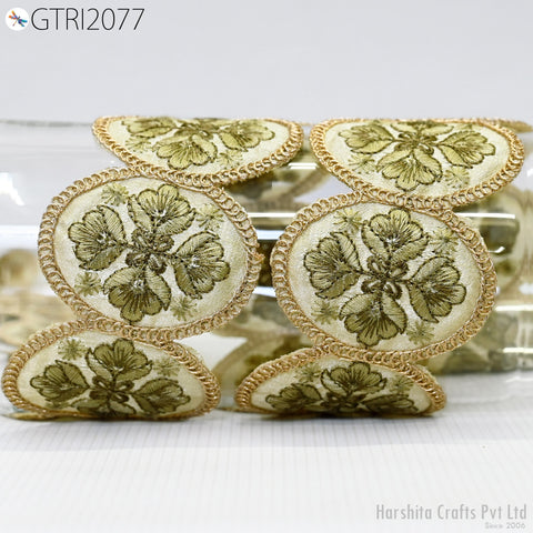 9 Yard Indian Scallop 7CM Edge Embroidery Trim Embroidered Saree Ribbon Cushions Cover Sewing Crafting Tape Curtains Headbands Sari Border