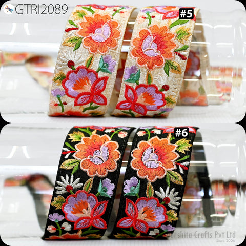 9 Yard Indian Trim Dress Sari Border DIY Crafting Ribbon Sewing Fabric Embroidered Decorative Costumes Cushion Curtain Home Decor Trimming