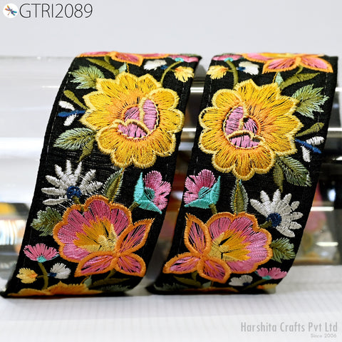 9 Yard Indian Trim Dress Sari Border DIY Crafting Ribbon Sewing Fabric Embroidered Decorative Costumes Cushion Curtain Home Decor Trimming