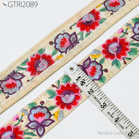 9 Yard Indian Trim Dress Sari Border DIY Crafting Ribbon Sewing Fabric Embroidered Decorative Costumes Cushion Curtain Home Decor Trimming