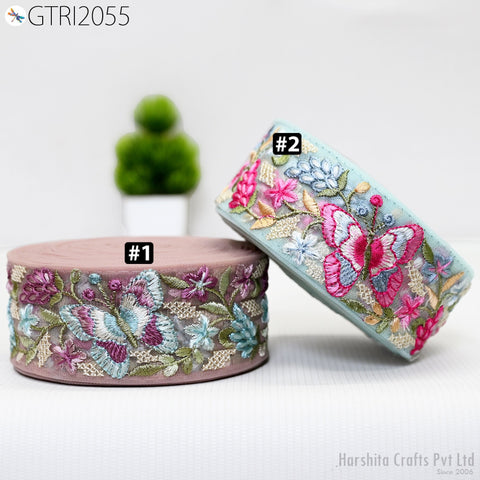 9 Yard Butterfly Indian 5 Cm Trim Embellishments Embroidery Sari Trimmings Saree Border Ribbon for Hairbands Sewing Crafting Home Décor