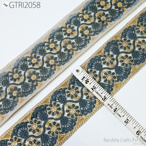 9 Yard Indian 8CM Decorative Embroidery Fabric Trim Saree Kids Dress Embellish DIY Crafting Sewing Curtains Sari Border Embroidered Ribbons