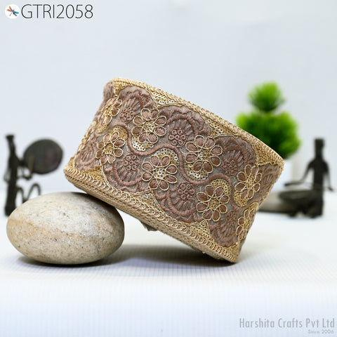 9 Yard Indian 8CM Decorative Embroidery Fabric Trim Saree Kids Dress Embellish DIY Crafting Sewing Curtains Sari Border Embroidered Ribbons