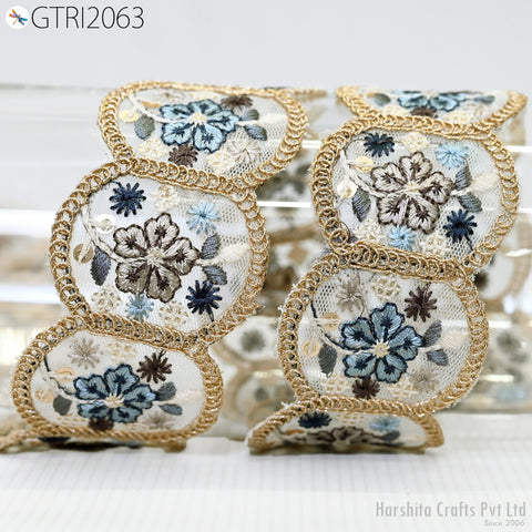 9 Yard Indian Trim Dress Sari Border DIY Crafting 5cm Ribbon Sewing Fabric Embroidered Decorative Costumes Cushion Curtain Home Decor Trim